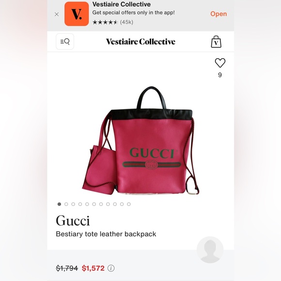 Gucci Pink Leather Drawstring Backback with witch pouch🔥 - Picture 14 of 15